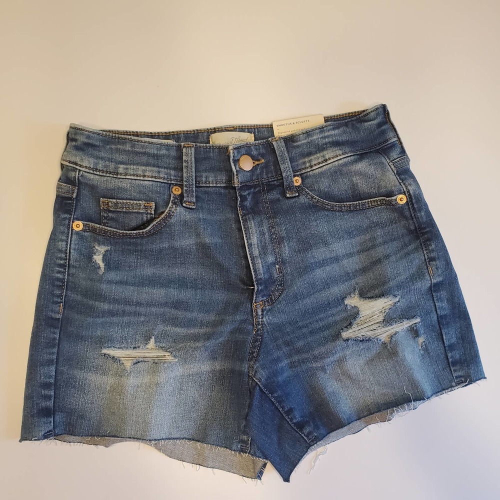 Women's High-Rise Midi Jean Shorts - Universal Thread, Size 2